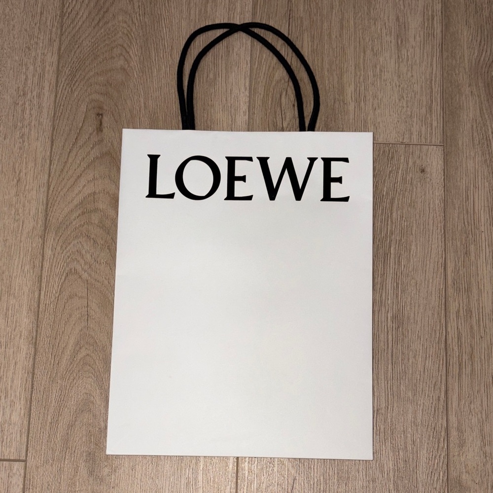 Loewe White shopping bag with Black Handles